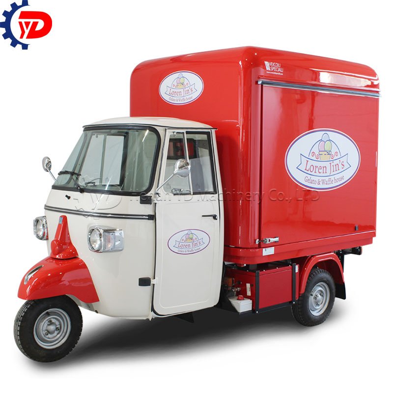 2024 Mobile Food Truck 3 Wheel Motorcycle Electric Can Be Custom Pizza Food and Snack and Ice Cream or Coffee Wheat Taco Frances