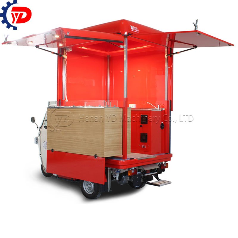 2024 Mobile Food Truck 3 Wheel Motorcycle Electric Can Be Custom Pizza Food and Snack and Ice Cream or Coffee Wheat Taco Frances