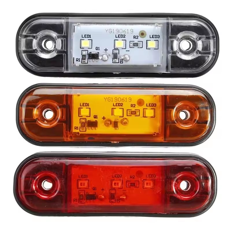 Superbleds Hot Sale 3 Beads LED Oval Side Marker Clearance Lens Light Turn Signal Lamp for Truck Trailer Lorry RV Car Pickup