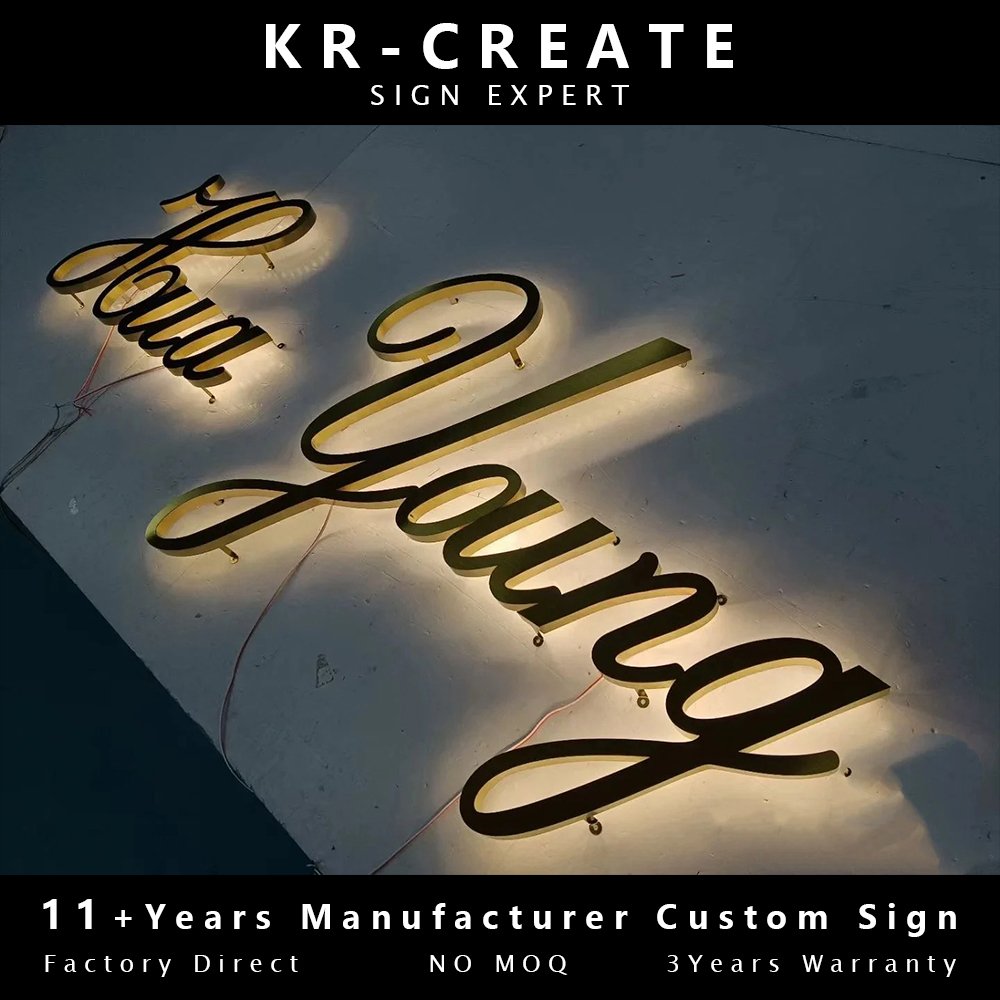 Outdoor or Indoor 3d Custom Metal Stainless Steel Digital Back Lit Channel Letter Illuminated Led Backlit logo Sign