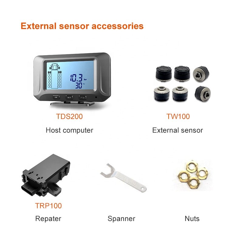 Six Wheels Trailer Tpms Sensor De Presion De Neumaticos Universal Truck Lastik Basinc Sensoru Auto Sensoren