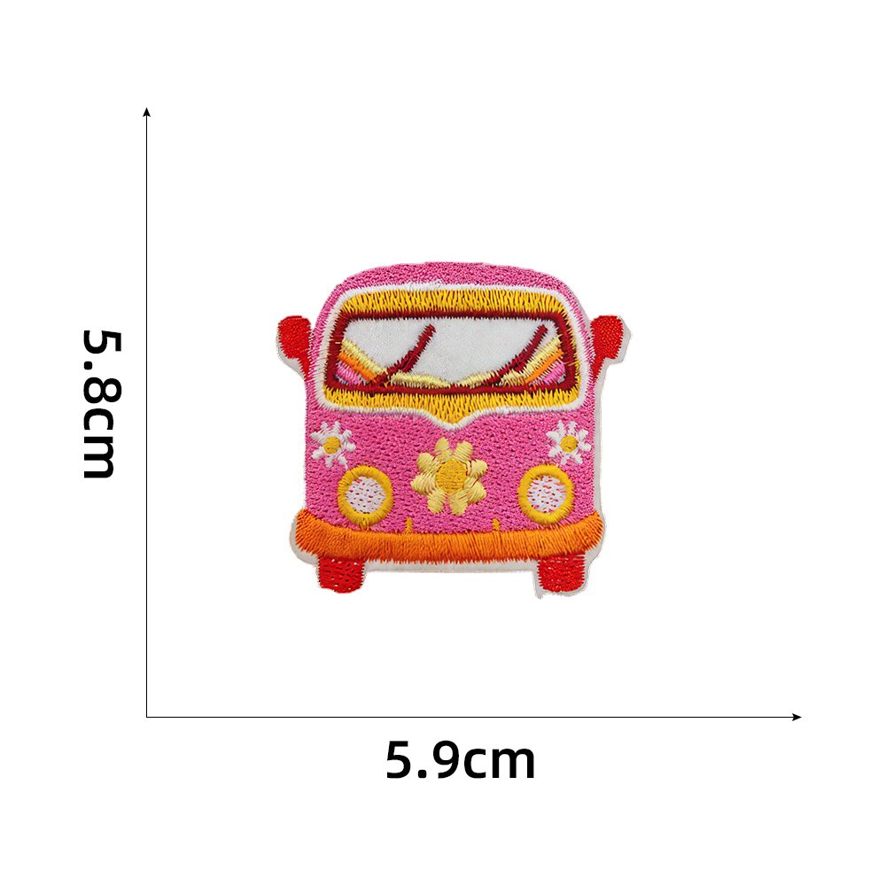 Hot Sale New Orange Color rainbow Peace Sign Iron on Embroidered Clothes Hat Patches