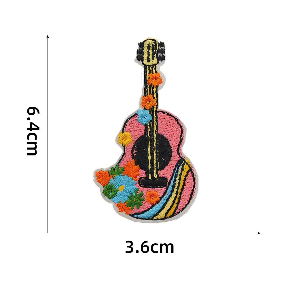Hot Sale New Orange Color rainbow Peace Sign Iron on Embroidered Clothes Hat Patches