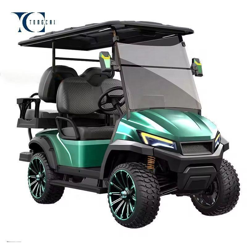 Tong Cai New Design 4Seat Off Road Powerful Motors Parts 2+2 Bus 48v 60v 72v Luxury Mini Carts Electric Golf Cart for Sale