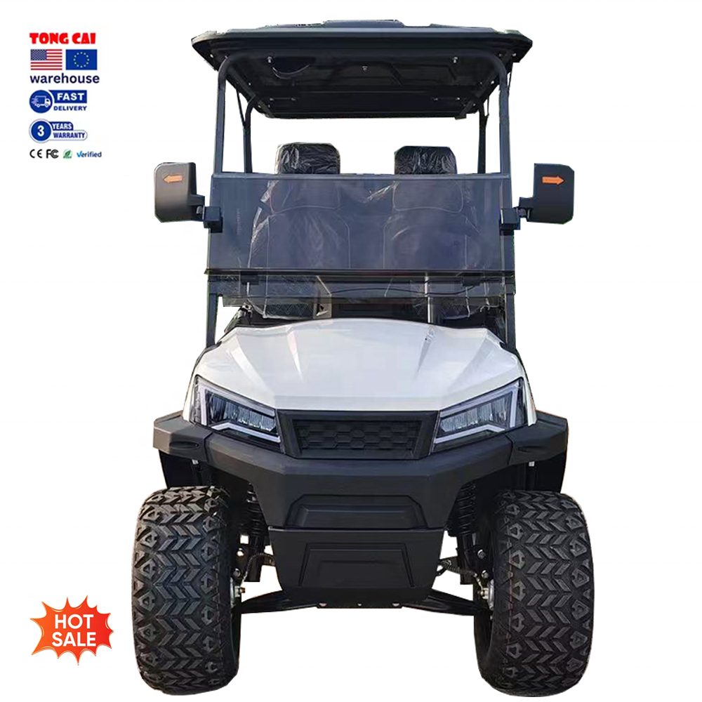 Tong Cai New Design 4Seat Off Road Powerful Motors Parts 2+2 Bus 48v 60v 72v Luxury Mini Carts Electric Golf Cart for Sale