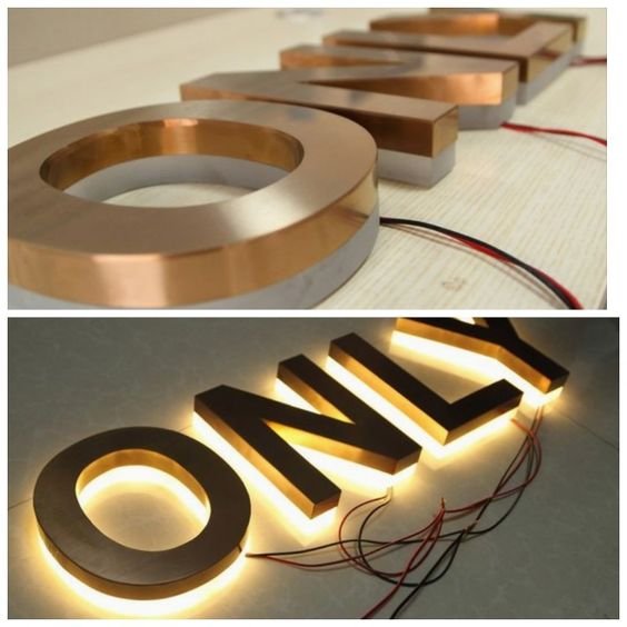 Winbo Custom Led Backlit Letters Stainless Steel Letter Business Logo Sign 3d Led Sign Light Aluminium Channel Letter for Shop
