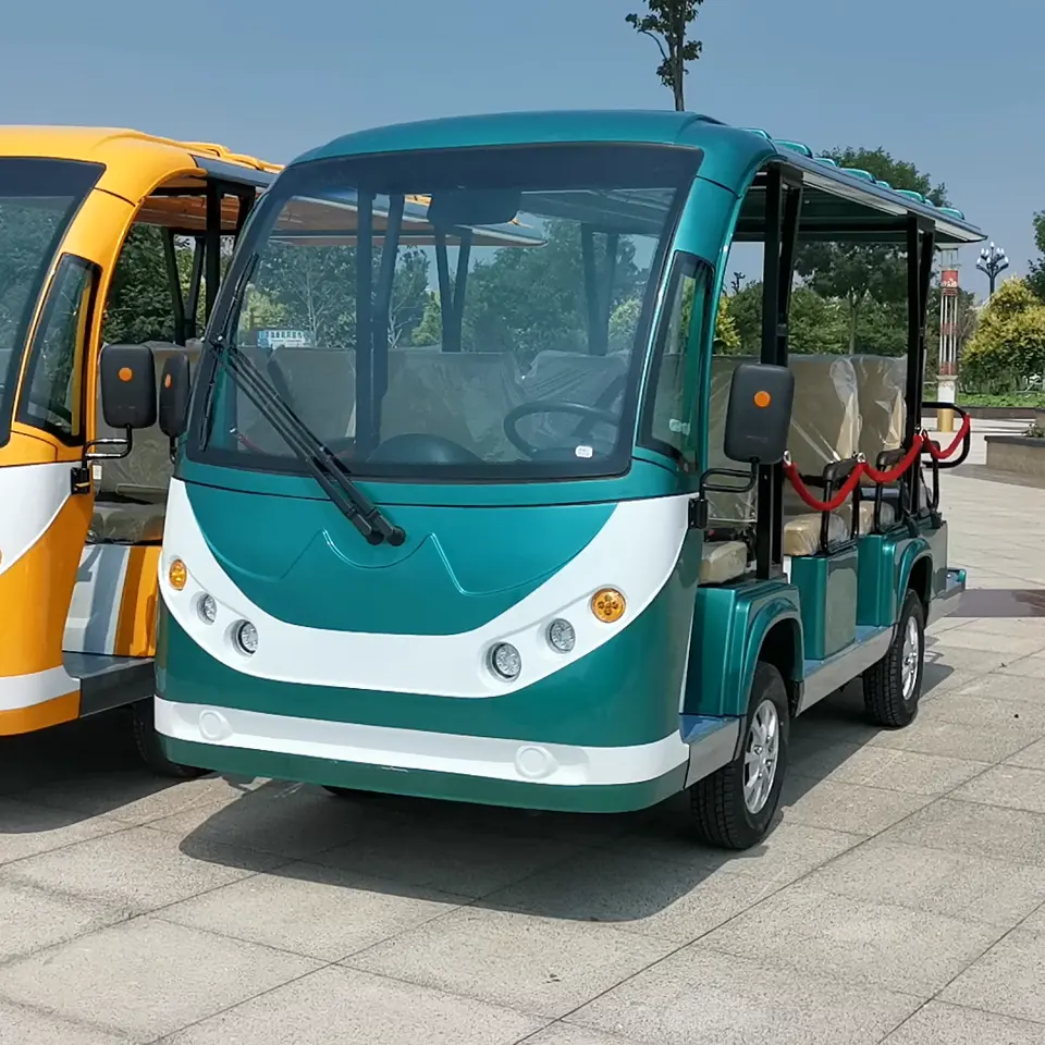Factory Hot Sale Battery Powered 8 Seat Passenger City Vehicle Tourist Shuttle Electric Mini Sightseeing Bus Car