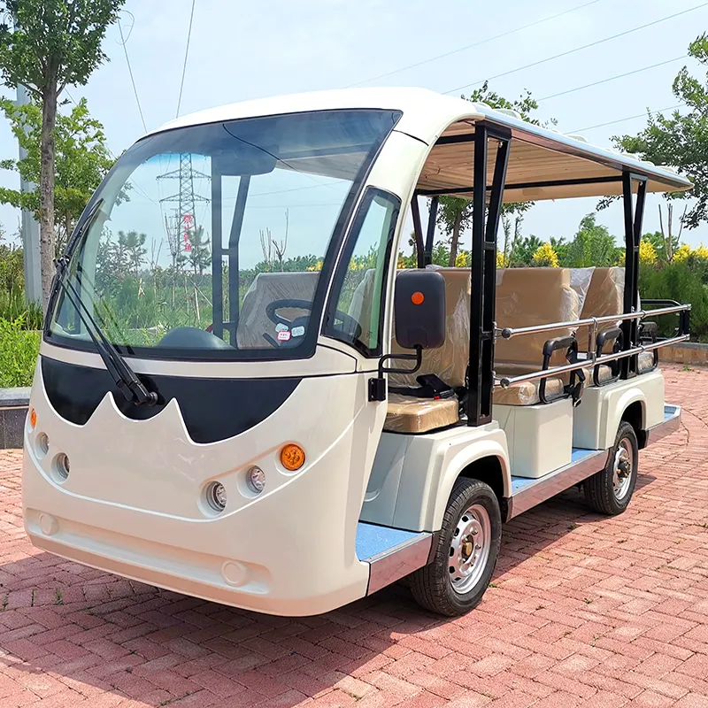 Factory Hot Sale Battery Powered 8 Seat Passenger City Vehicle Tourist Shuttle Electric Mini Sightseeing Bus Car