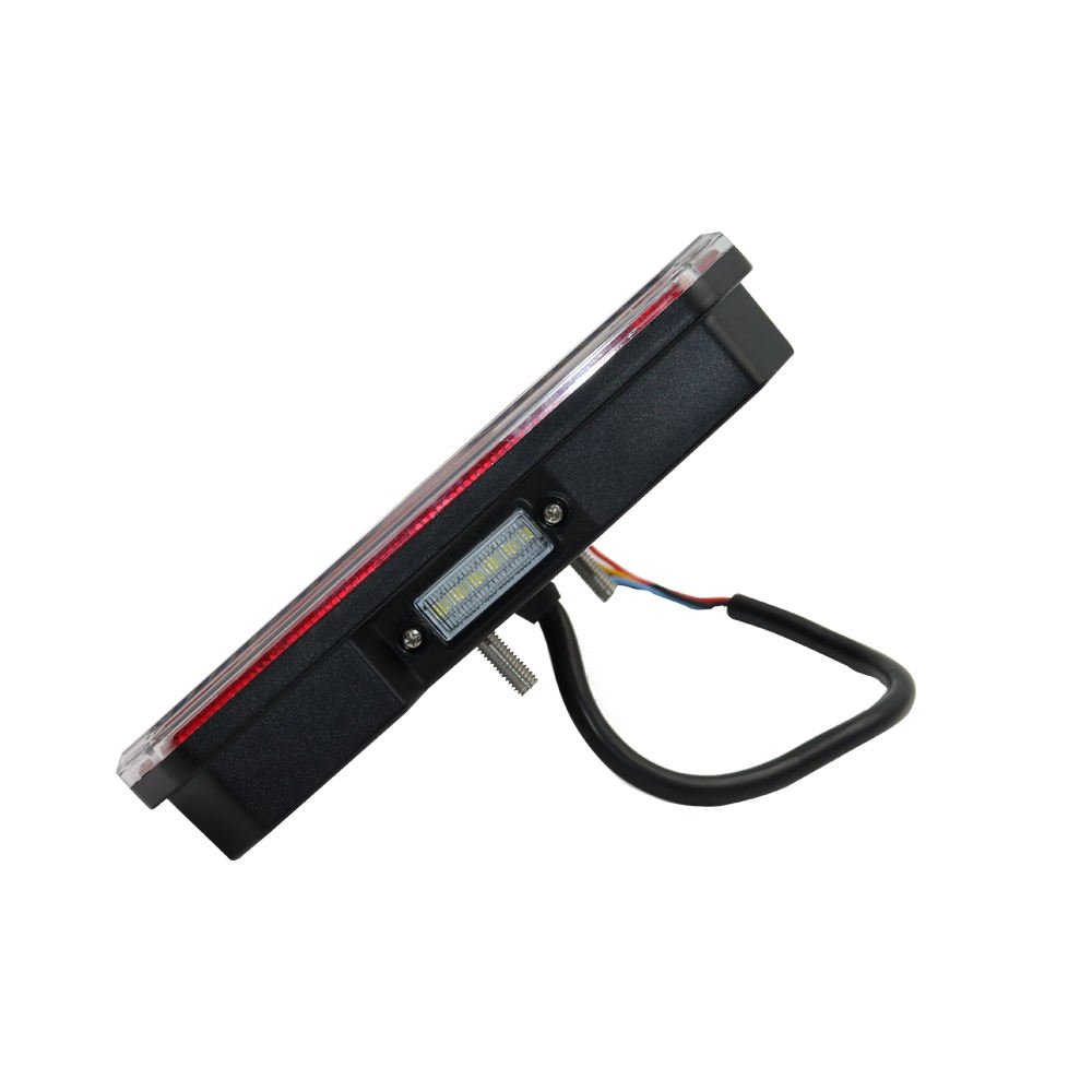 Emark LED Combined Triangles Truck Tail Light Kit Screw Mounting 12V 24V Rear Position Indicator Fog Brake Lights and Reflector