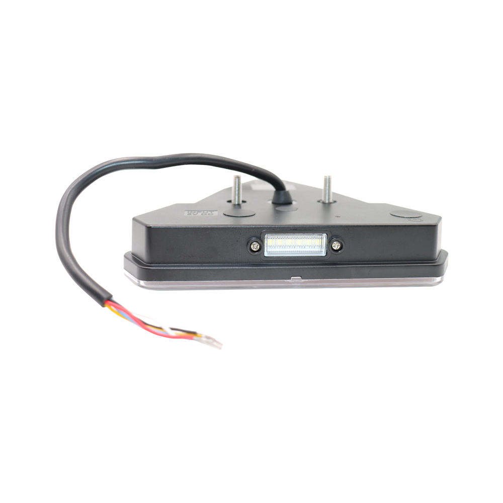 Emark LED Combined Triangles Truck Tail Light Kit Screw Mounting 12V 24V Rear Position Indicator Fog Brake Lights and Reflector