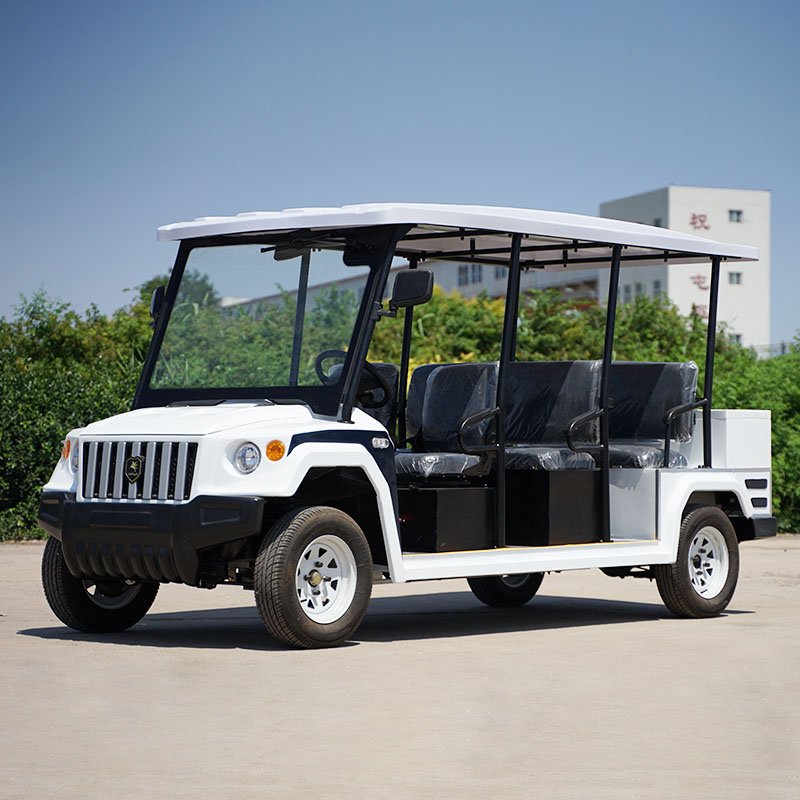 Utility Vehicle Adults 4-wheel Enclosed Sightseeing Car 4-5 Seaters Lithium Battery Tourist Sightseeing Bus Colors Customized