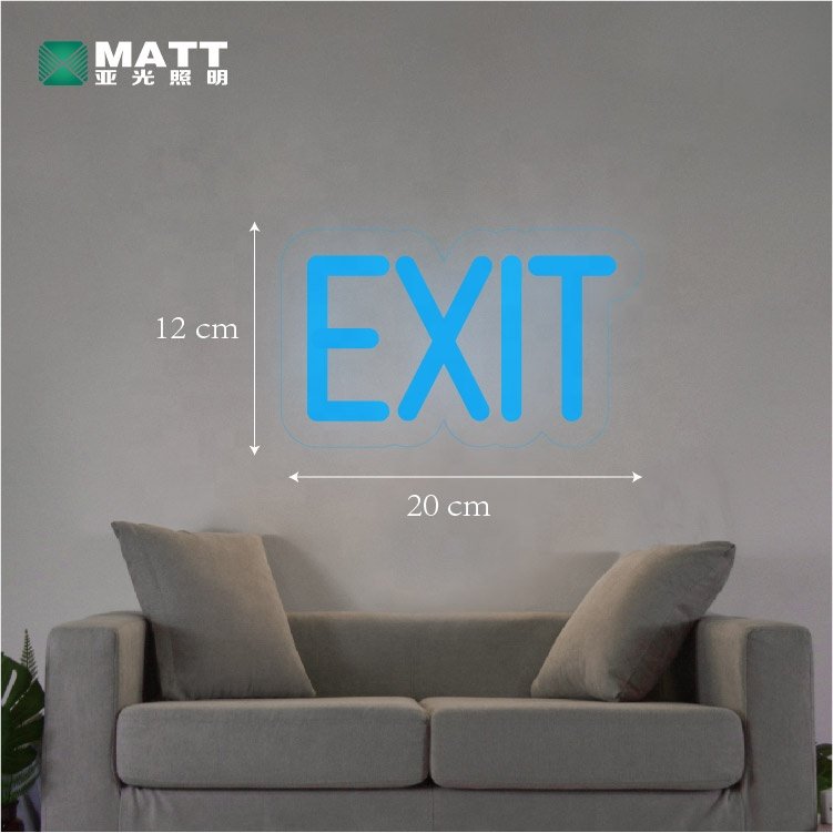 Emergency Exit Neon Sign Building Instruction Led Light USB Types Room Wall Decorations