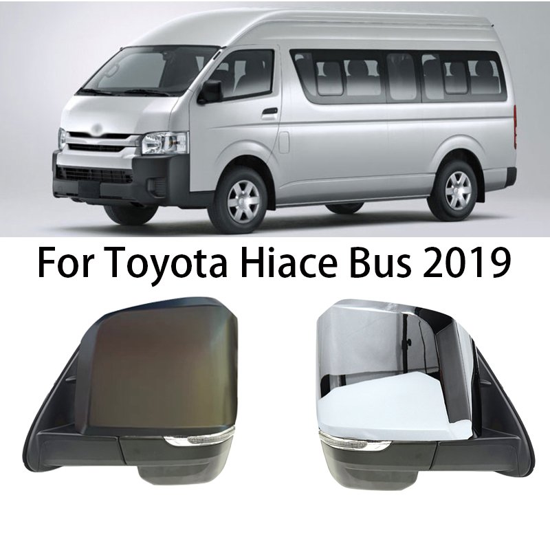 Car Side Rearview Mirror Assy for Toyota Hiace 2019 2020 Auto With LED Turn Signal Electric Folding Mirror Assembly