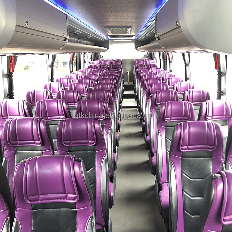 New 12m Diesel Bus 50 Seats Cummins Engine Euro 3 Emission Luxury 70 Seater Coach Manual RHD Passenger Bus Sale