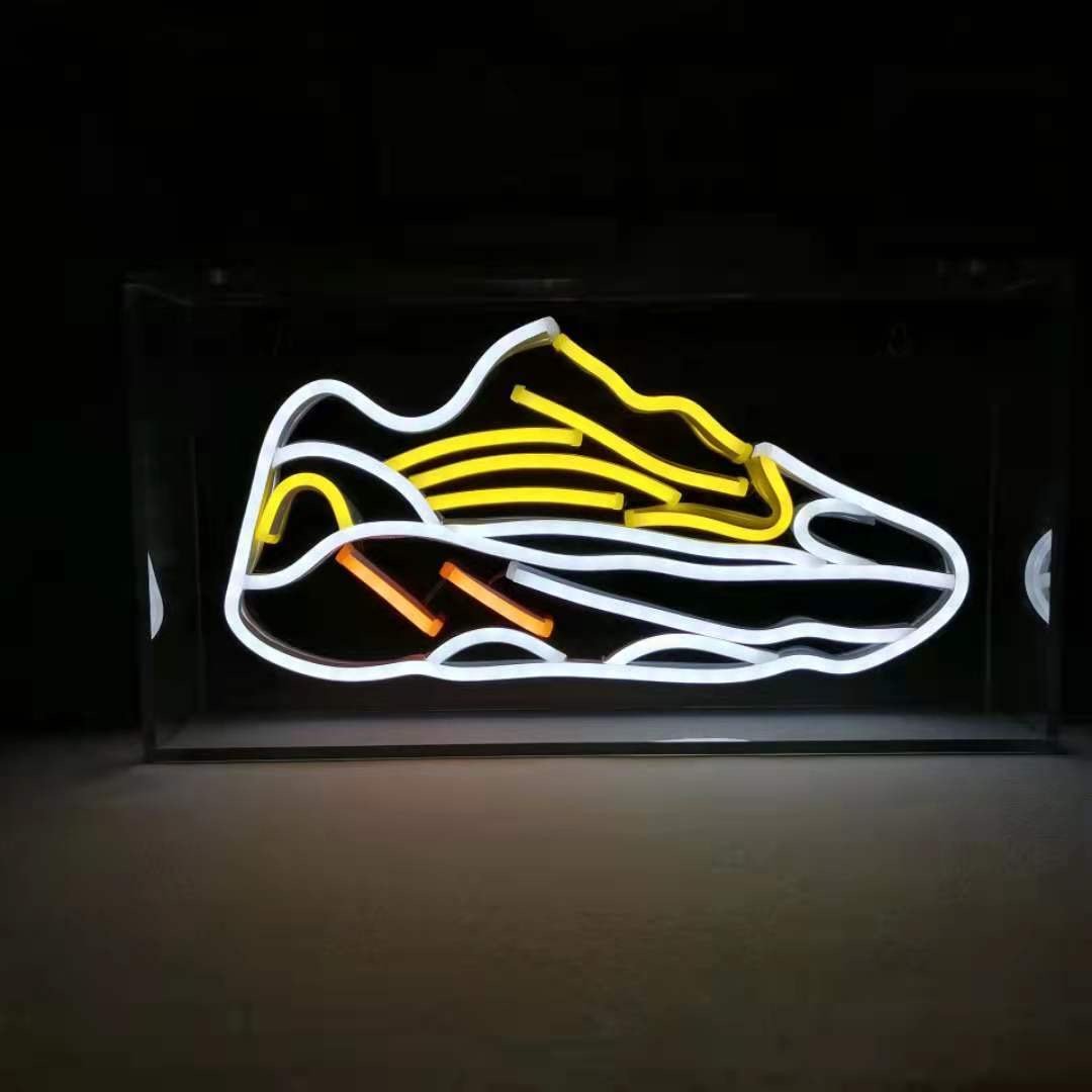 Hot Sale Sneakers Shape Neon Light Festival Creative Gift 12V Advertising Decoration Light for Shop Bedroom Neon Sign Custom