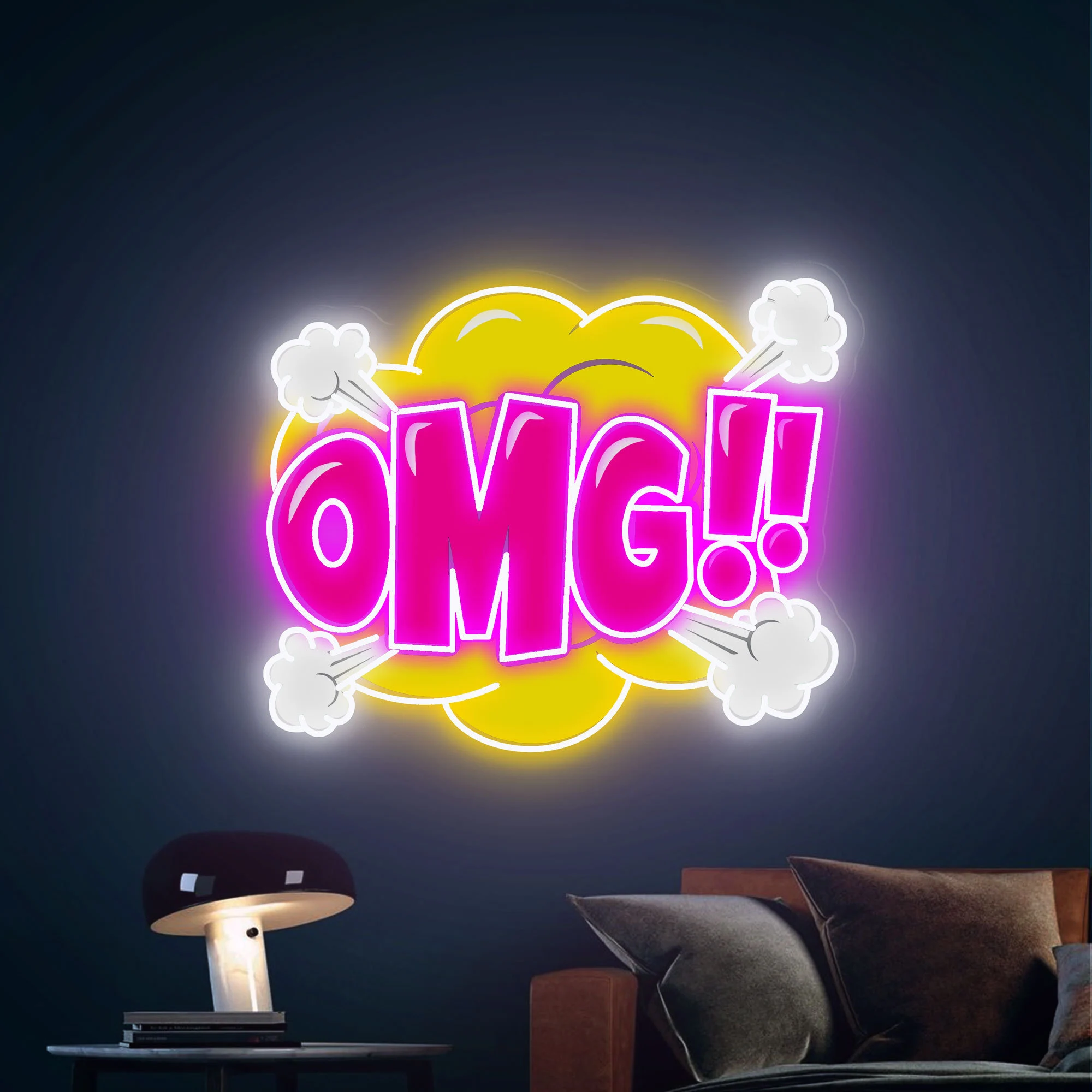 Uv Print Dropshipping Letter Acrylic Led Neon Sign Wall Amounted Restaurant Shop Neon Sign for Decoration Neon Sign Custom logo