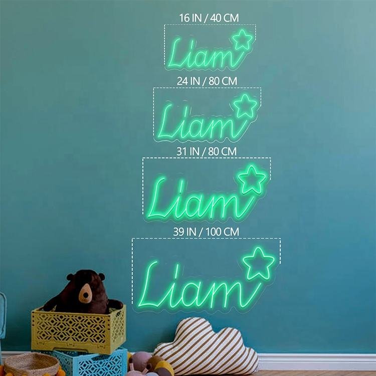 Free Design No MOQ Custom Led Light Neon Sign Led Custom Neon Name Light up Sign for Kids Bedroom Decoration
