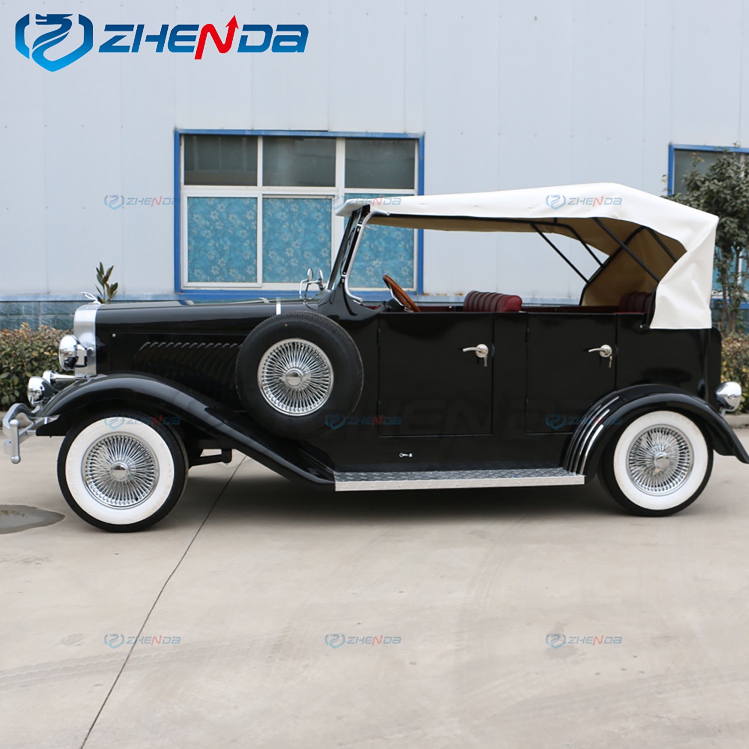 Black Classic Popular Luxury Original Retro Sightseeing Vintage Car Manufacturer Sale Classic Car Convertible