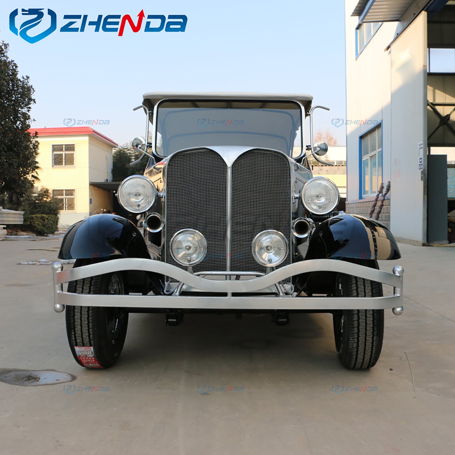 Black Classic Popular Luxury Original Retro Sightseeing Vintage Car Manufacturer Sale Classic Car Convertible