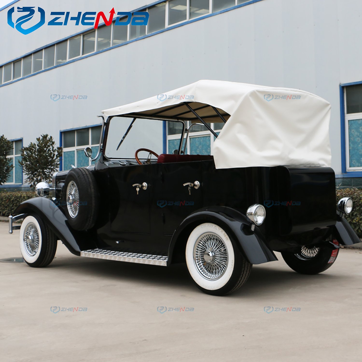 Black Classic Popular Luxury Original Retro Sightseeing Vintage Car Manufacturer Sale Classic Car Convertible