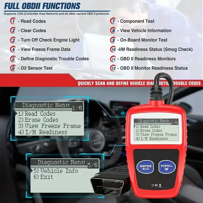 Car Fault Diagnosis Instrument OBD2 Clear Fault Codes Diagnostic Scanning Tools MS309 CAN BUS Engine Trouble Code Reader