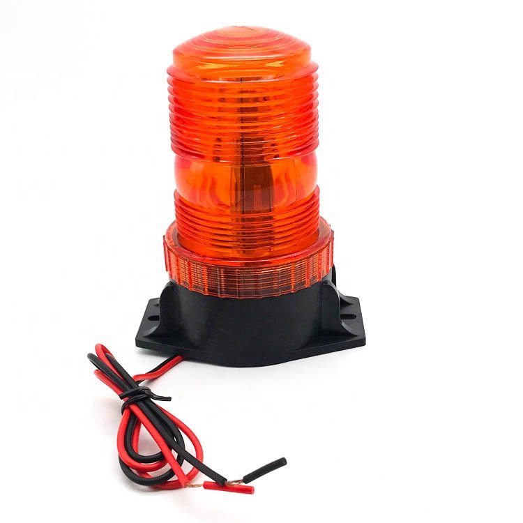 12V 30V red blue amber white LED flashing construction truck school bus magnetic strobe warning beacon light
