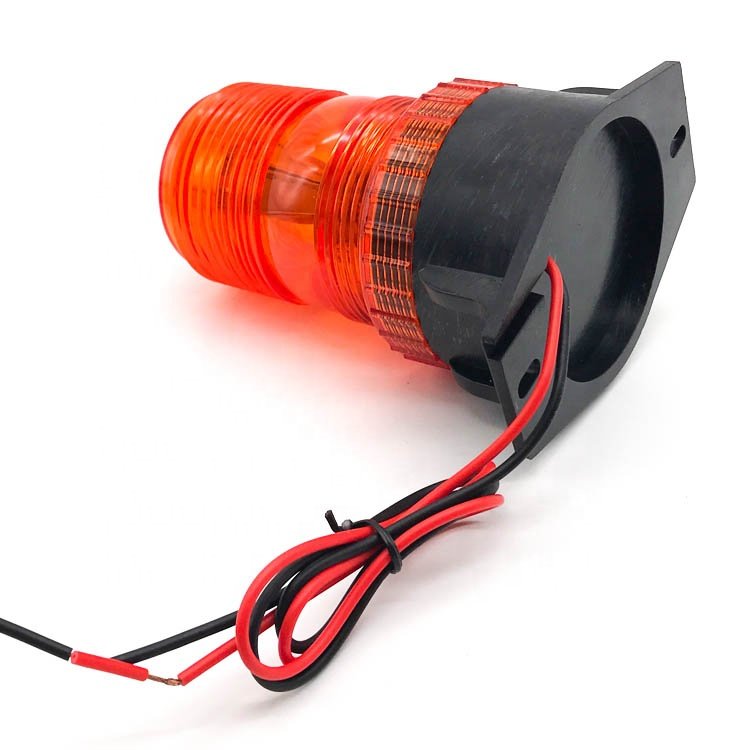 12V 30V red blue amber white LED flashing construction truck school bus magnetic strobe warning beacon light