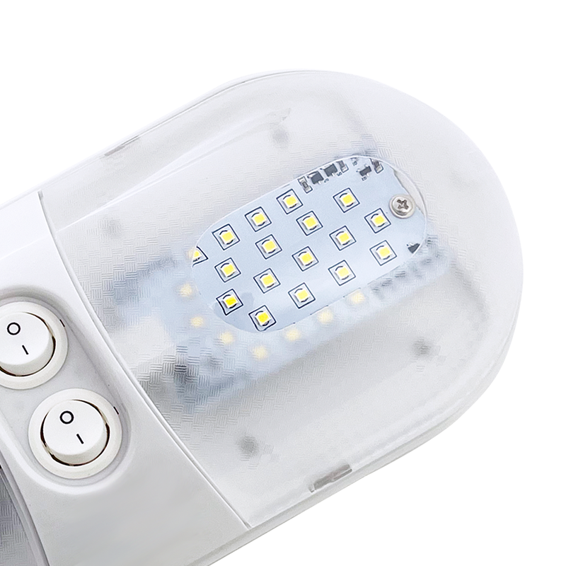 LEIHAO 12V 24V 48 LED Bright RV Ceiling Dome Interior Camper Trailer Bus Parts Light