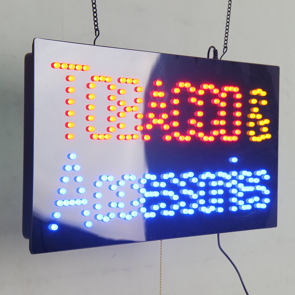 11*27 Inch Bright TOBACCO Accessories Smoking Shop Signs, Led Indoor Display Advertising Light Animated Sigage for Smoke Shop
