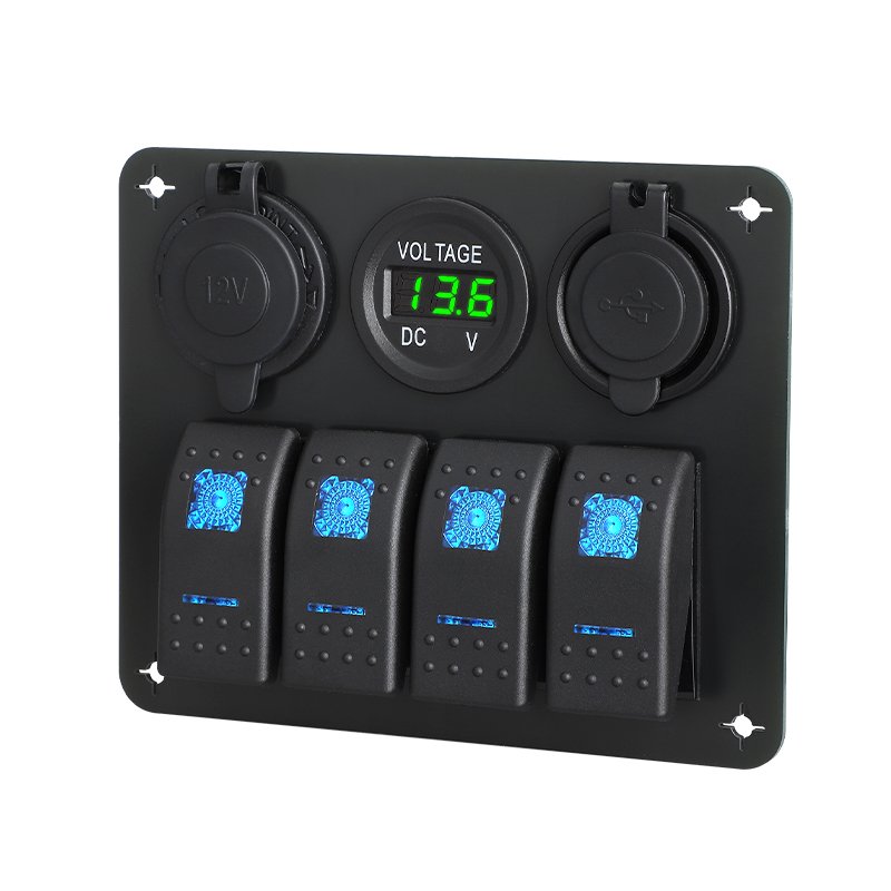 Wholesale Custom 24v 12v Usb Socket Switch Panel Marine Rocker Switch Waterproof for Bus Boat Marine Atv