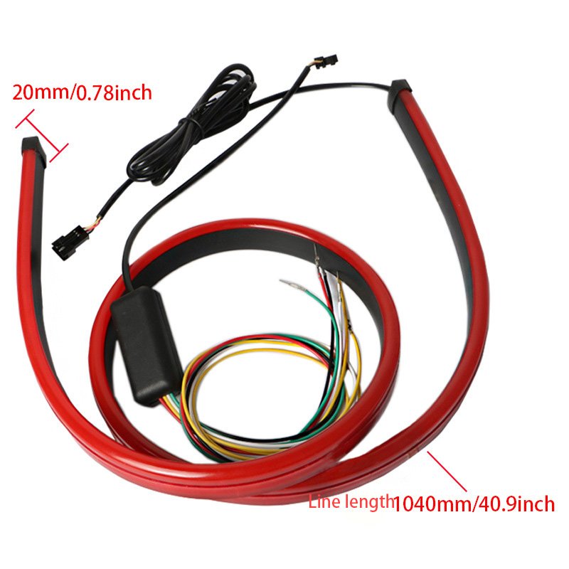 Yosovlamp Multi Mode High Position Brake LED Flow Light Strip for Car Rear Gear Light Strip with Steering Explosion Warn Light