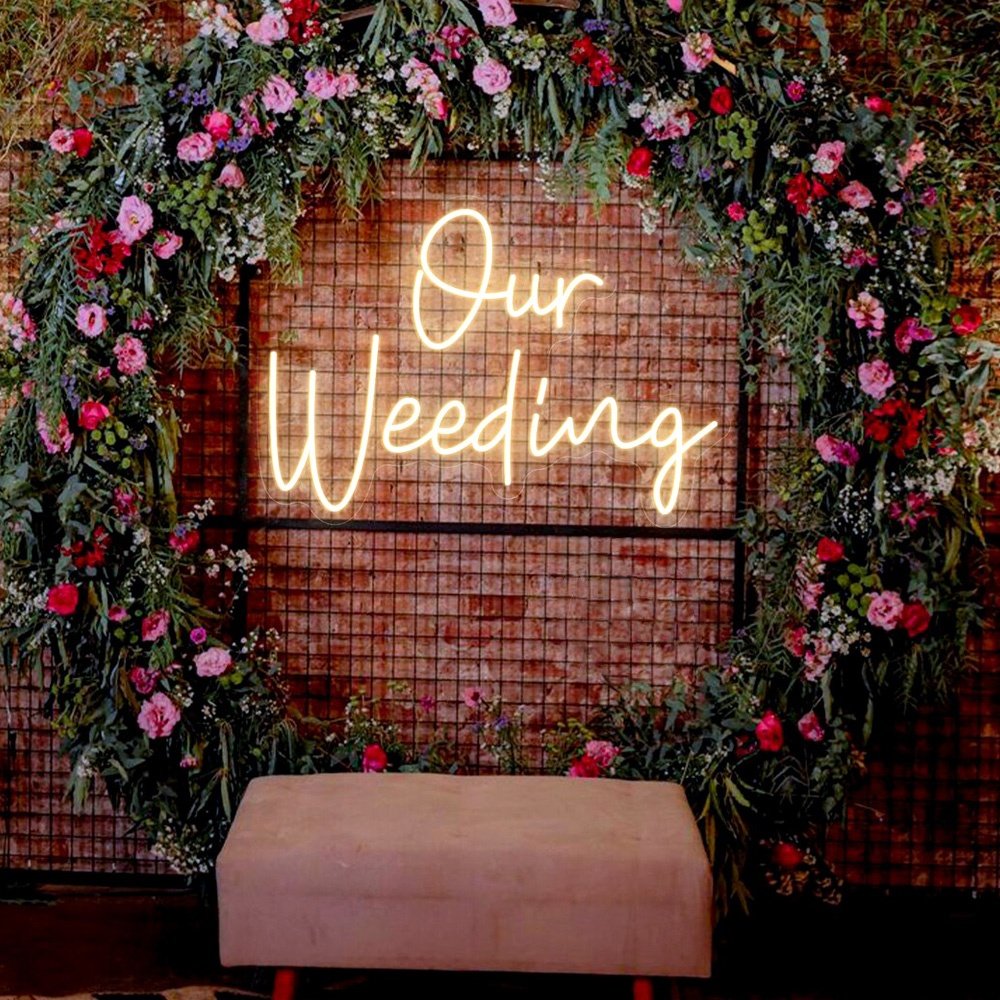 Drop Shipping Hanging Stand Indoor Outdoor Personalized Custom Wedding Neon Sign