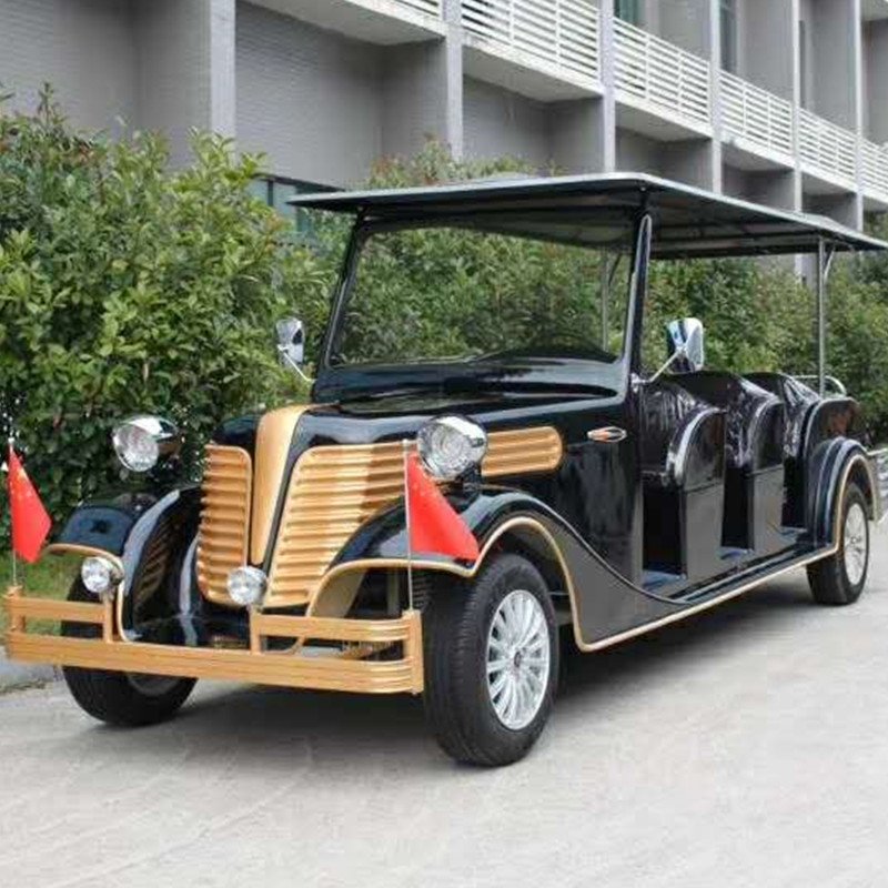 CE Certified 12 Seat Fuel Classic Vintage Car Tour Gasoline Powered Sightseeing Car