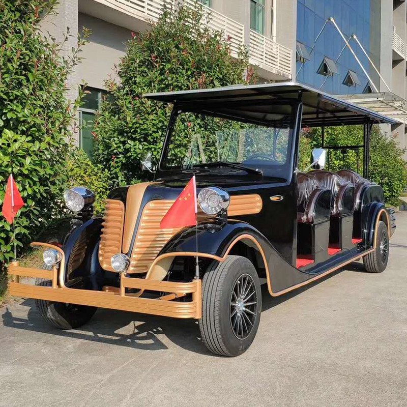 CE Certified 12 Seat Fuel Classic Vintage Car Tour Gasoline Powered Sightseeing Car