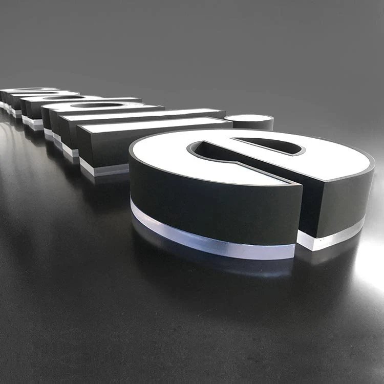 Professional Custom Indoor Outdoor Signage LED Frontlit Channel Letter Sign 3d Illuminated Trim 12v Metal Letters