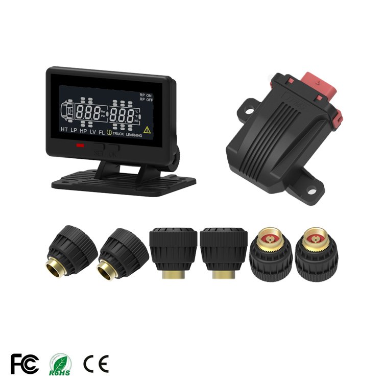 GPS Tracking RS232 TPMS 2-48 Wheels Truck BUS RV Tire Pressure Monitoring System