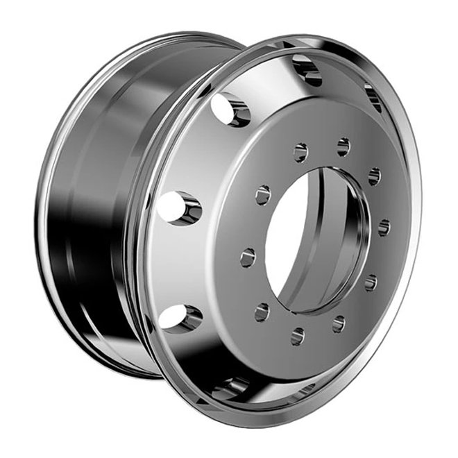 22.5 Inch Forged Aluminum Alloy Truck Wheel 22.5x9.00 Rim with Chrome Finish Compatible with Howo and Foton Models