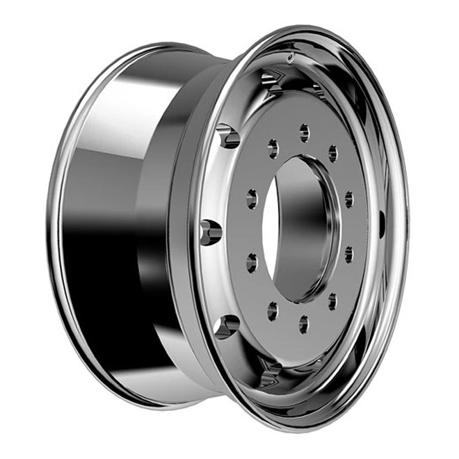 22.5 Inch Forged Aluminum Alloy Truck Wheel 22.5x9.00 Rim with Chrome Finish Compatible with Howo and Foton Models