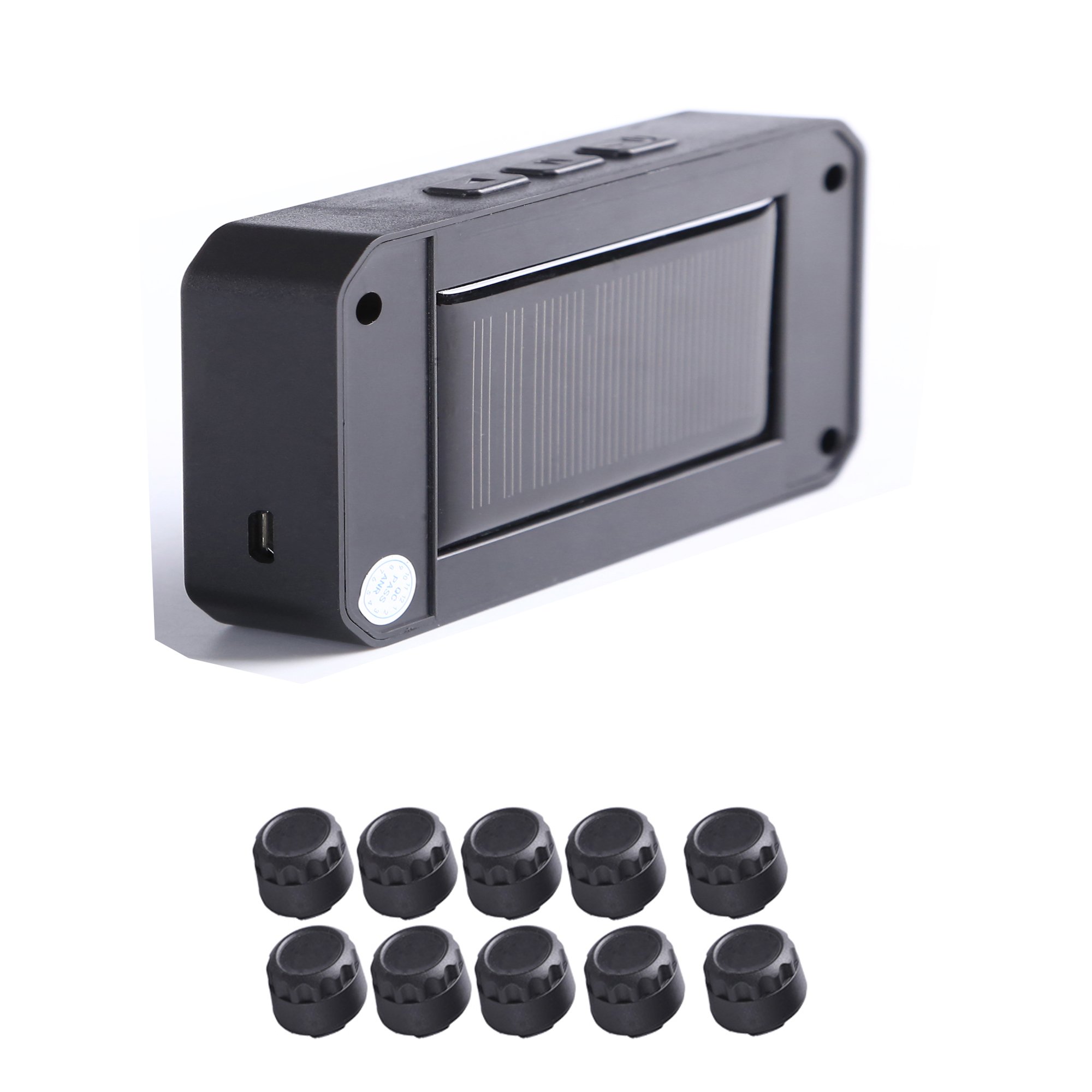 High-Efficiency 10-Wheel TPMS System External Sensors and Repeater for Truck Tire Gauges