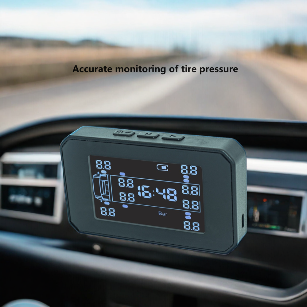 High-Efficiency 10-Wheel TPMS System External Sensors and Repeater for Truck Tire Gauges