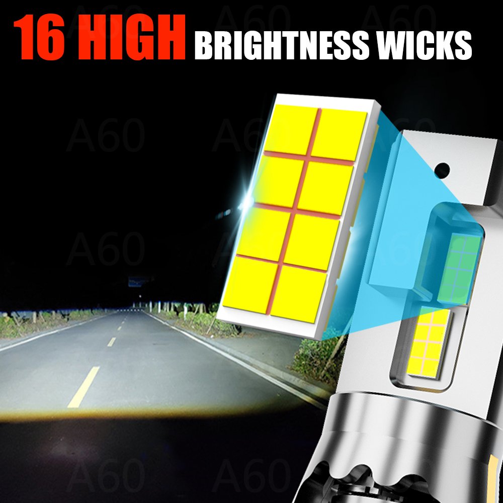 2024 New Model A60 56w Play and Plug 5600lumen 6000K 16 High Brightness Wicks H7 H8 H9 H11 9005 9006 H4 Led Bulb