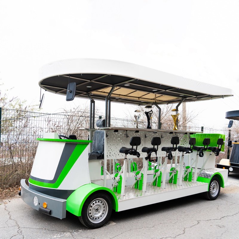 Luxury Electric Pedal-Riding Beer Bike Upgrade Mobile Bar Beer Truck Sightseeing City Bus Party Bike Pedal Pub Beer Bike