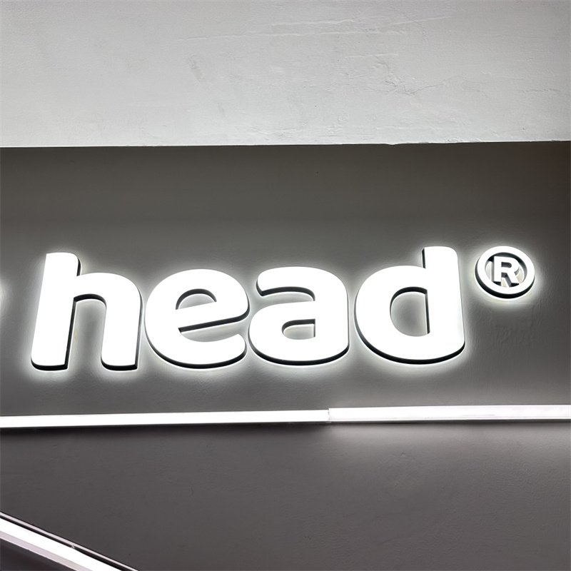 Custom 3D Acrylic LED Wall Logo Sign Mini Pylon Advertising for Home Office Shops Mall Car Acrylic Light Letter Cutting