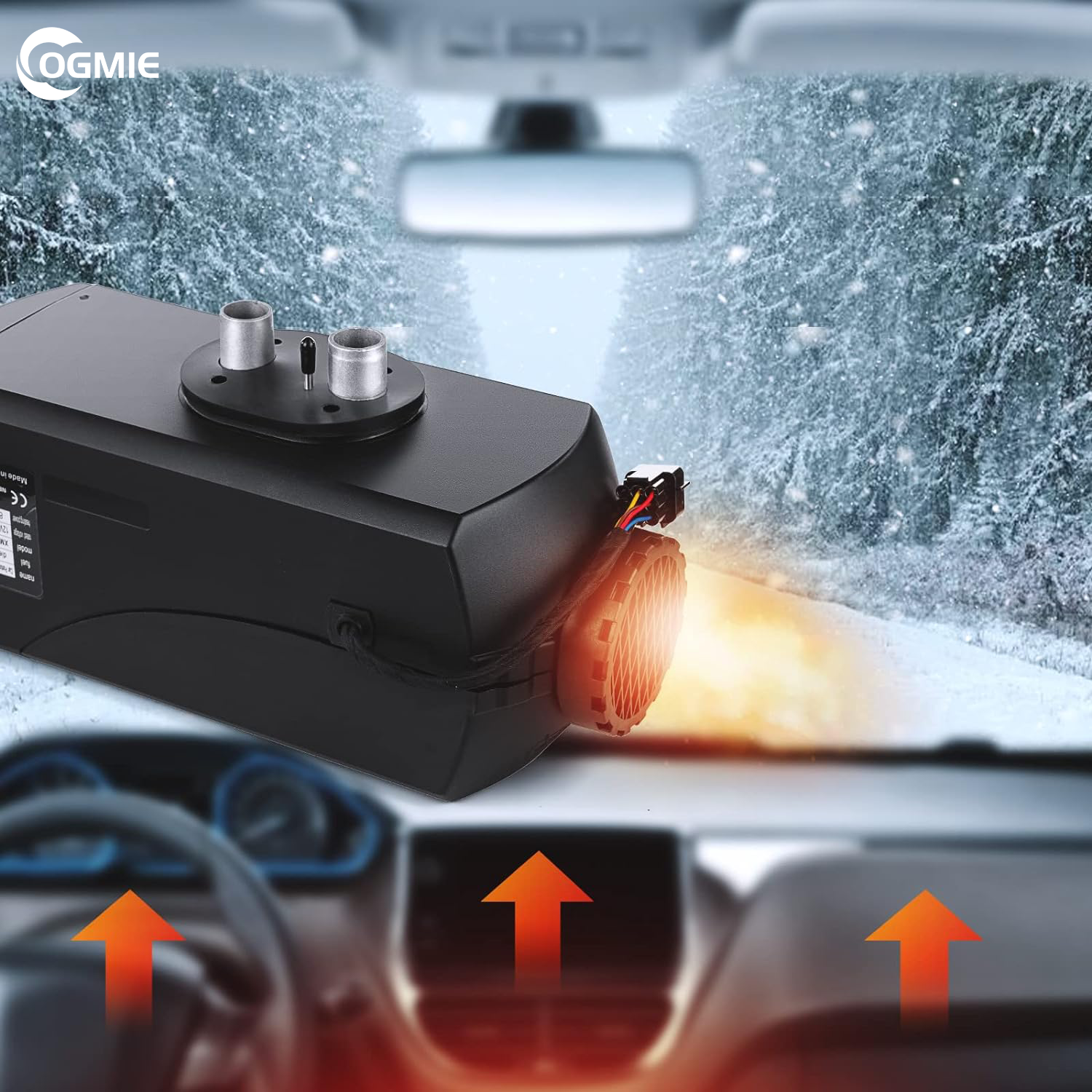 OGMIE 5KW 12V All-in-One Diesel Air Conditioner Heater New Remote Control for Car Bus RV Camper Van 24V Voltage