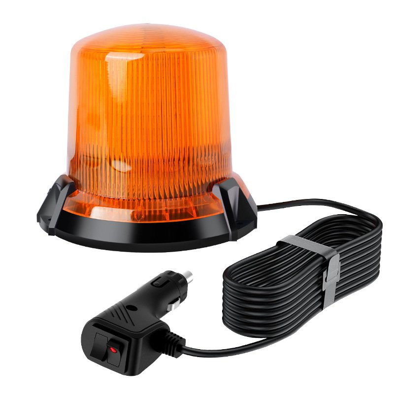 Super Bright 90 Led Magnet Mount Amber Flashing Light Warning Light Safety Emergency Led Rotating Warning Beacon Light for Truck