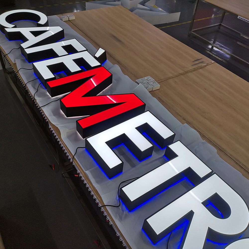 Custom Building Sign Shop Name Board Led Letter Frontlit Store Front Sign for Business Outdoor Led Sign