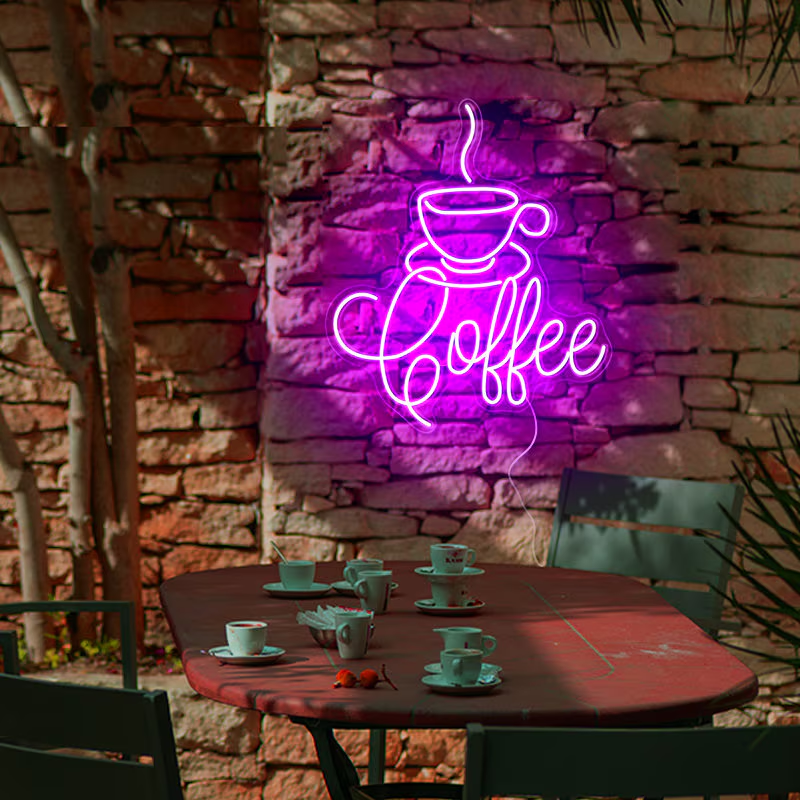 Coffee Tea Model Led Neon Sign Custom Led Advertising Custom Neon Light Signs for Bar and Coffee Store