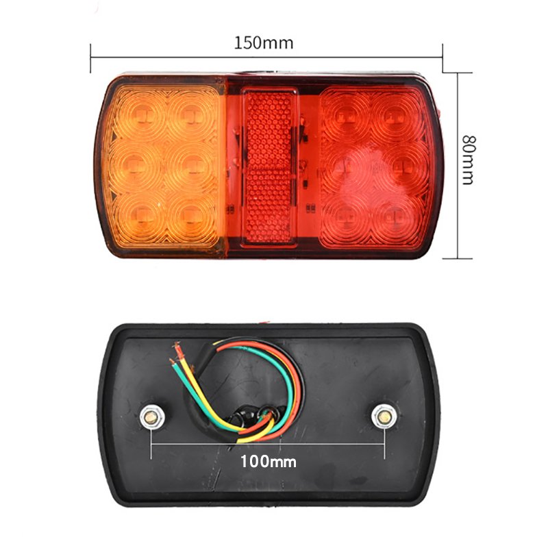 12V24V12 LED Truck Tail Light, Bus Floor Light Warning Light Car Decoration Accessories Universal Interior 12V-24V 1months