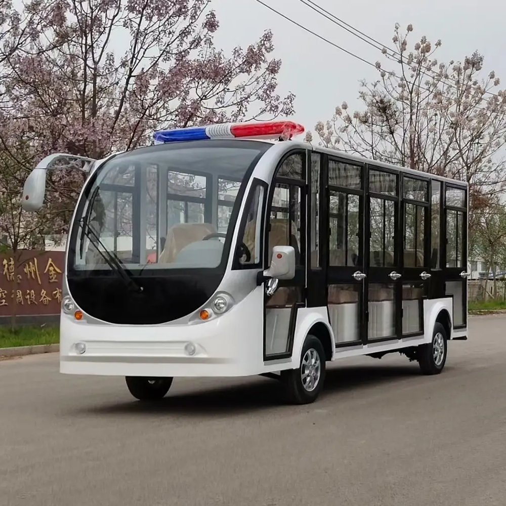 China Factory High Performance 72V 5KW Fully Enclosed Electric Shuttle Bus 14 Passenger Open & Closed Sightseeing Bus