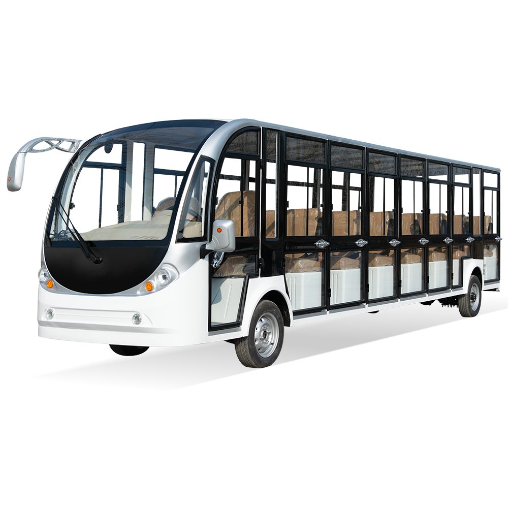 China Factory High Performance 72V 5KW Fully Enclosed Electric Shuttle Bus 14 Passenger Open & Closed Sightseeing Bus